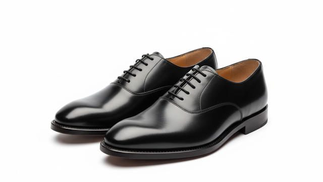 お葬式に最適な黒い内羽式の革靴シューズ