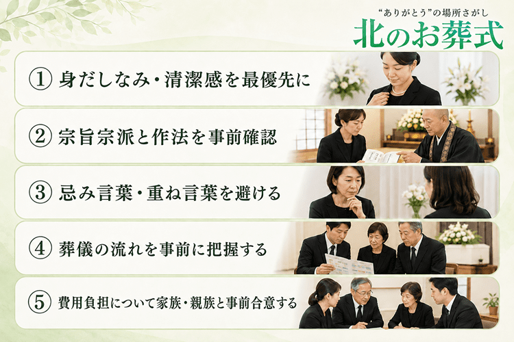 喪主になったら気を付けたい注意点