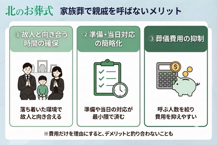 家族葬で親戚を呼ばないメリット