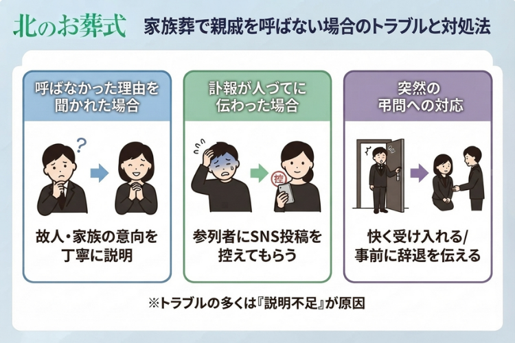 家族葬で親戚を呼ばない場合のトラブルと対処法